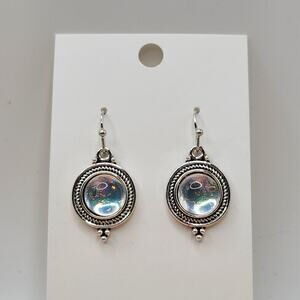 Boho Iridescent Glass Drop Earrings